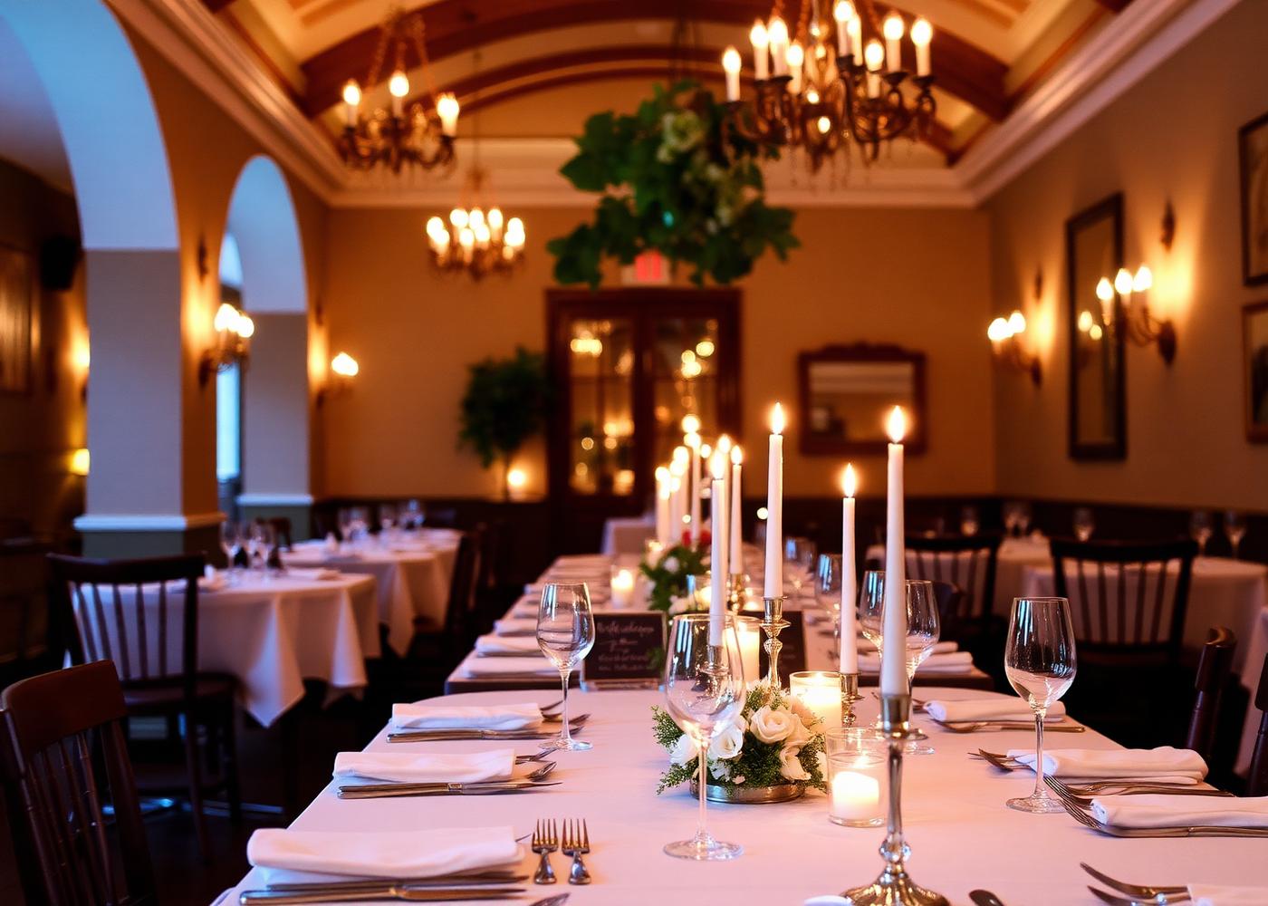 Private function dining setup